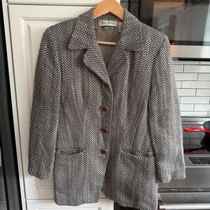 Vintage Bill Blass Women's Wool Suit Blazer - Herringbone